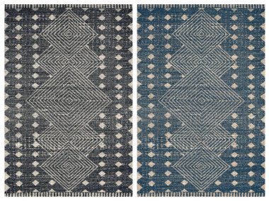 Halı banyosu ve Rug Boho tarzı, dokunmuş doku ve efektli etnik tasarım deseni.