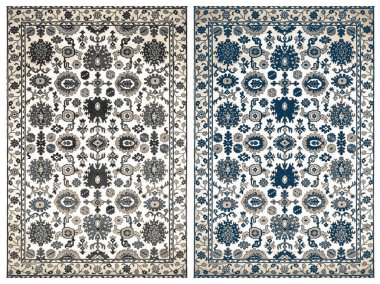 Halı banyosu ve Rug Boho tarzı, dokunmuş doku ve efektli etnik tasarım deseni.