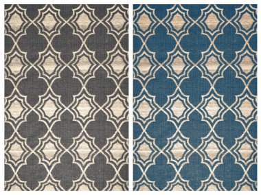 Halı banyosu ve Rug Boho tarzı, dokunmuş doku ve efektli etnik tasarım deseni.