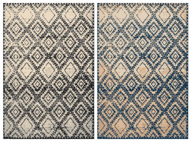 Halı banyosu ve Rug Boho tarzı, dokunmuş doku ve efektli etnik tasarım deseni.