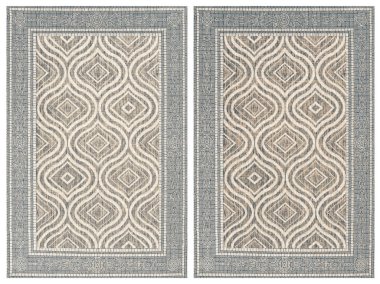 Halı banyosu ve Rug Boho tarzı, dokunmuş doku ve efektli etnik tasarım deseni.