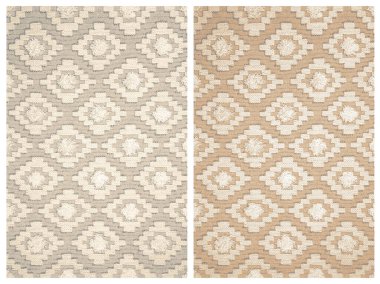 Halı banyosu ve Rug Boho tarzı, dokunmuş doku ve efektli etnik tasarım deseni.