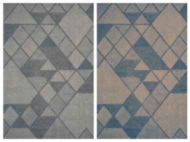 Halı banyosu ve Rug Boho tarzı, dokunmuş doku ve efektli etnik tasarım deseni.