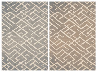 Halı banyosu ve Rug Boho tarzı, dokunmuş doku ve efektli etnik tasarım deseni.