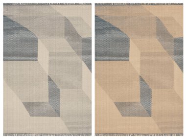 Halı banyosu ve Rug Boho tarzı, dokunmuş doku ve efektli etnik tasarım deseni.