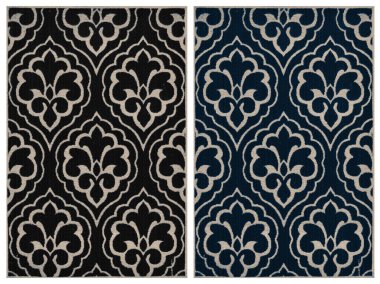 Halı banyosu ve Rug Boho tarzı, dokunmuş doku ve efektli etnik tasarım deseni.