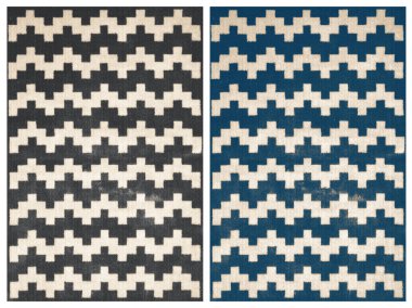 Halı banyosu ve Rug Boho tarzı, dokunmuş doku ve efektli etnik tasarım deseni.