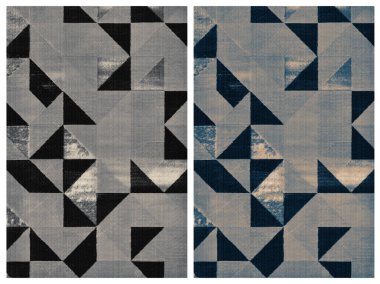 Halı banyosu ve Rug Boho tarzı, dokunmuş doku ve efektli etnik tasarım deseni.