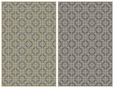 Halı banyosu ve Rug Boho tarzı, dokunmuş doku ve efektli etnik tasarım deseni.