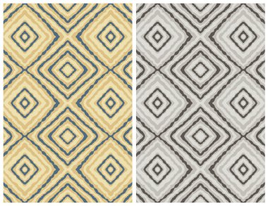 Halı banyosu ve Rug Boho tarzı, dokunmuş doku ve efektli etnik tasarım deseni.