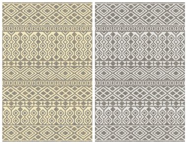 Halı banyosu ve Rug Boho tarzı, dokunmuş doku ve efektli etnik tasarım deseni.