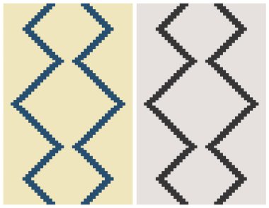 Halı banyosu ve Rug Boho tarzı, dokunmuş doku ve efektli etnik tasarım deseni.