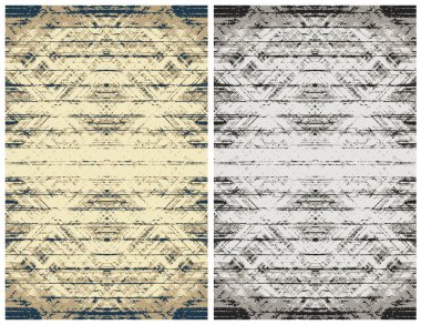 Halı banyosu ve Rug Boho tarzı, dokunmuş doku ve efektli etnik tasarım deseni.