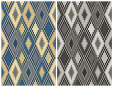 Halı banyosu ve Rug Boho tarzı, dokunmuş doku ve efektli etnik tasarım deseni.