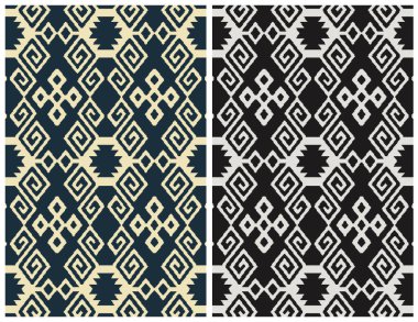 Halı banyosu ve Rug Boho tarzı, dokunmuş doku ve efektli etnik tasarım deseni.