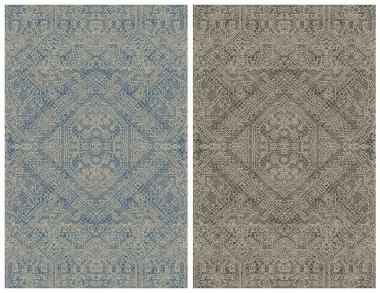 Halı banyosu ve Rug Boho tarzı, dokunmuş doku ve efektli etnik tasarım deseni.