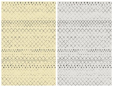 Halı banyosu ve Rug Boho tarzı, dokunmuş doku ve efektli etnik tasarım deseni.