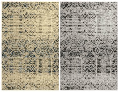 Halı banyosu ve Rug Boho tarzı, dokunmuş doku ve efektli etnik tasarım deseni.