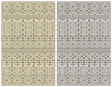 Halı banyosu ve Rug Boho tarzı, dokunmuş doku ve efektli etnik tasarım deseni.