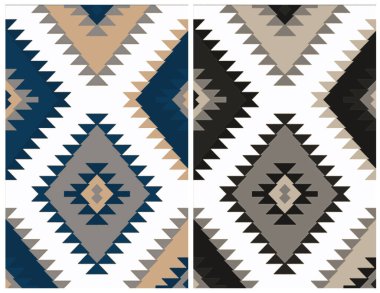 Halı banyosu ve Rug Boho tarzı, dokunmuş doku ve efektli etnik tasarım deseni.