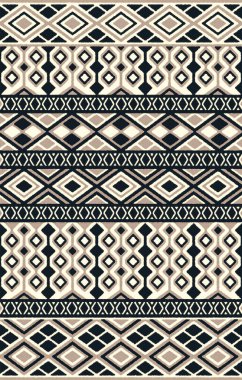 Halı banyosu ve Rug Boho tarzı, dokunmuş doku ve efektli etnik tasarım deseni.