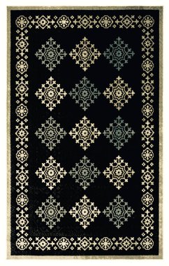 Halı banyosu ve Rug Boho tarzı, dokunmuş doku ve efektli etnik tasarım deseni.