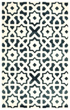 Halı banyosu ve Rug Boho tarzı, dokunmuş doku ve efektli etnik tasarım deseni.