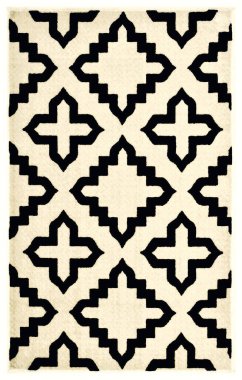 Halı banyosu ve Rug Boho tarzı, dokunmuş doku ve efektli etnik tasarım deseni.