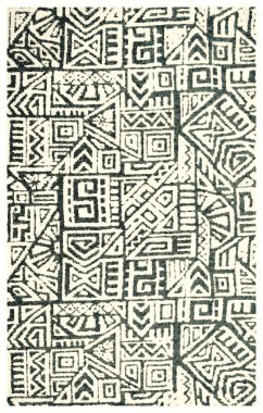 Halı banyosu ve Rug Boho tarzı, dokunmuş doku ve efektli etnik tasarım deseni.