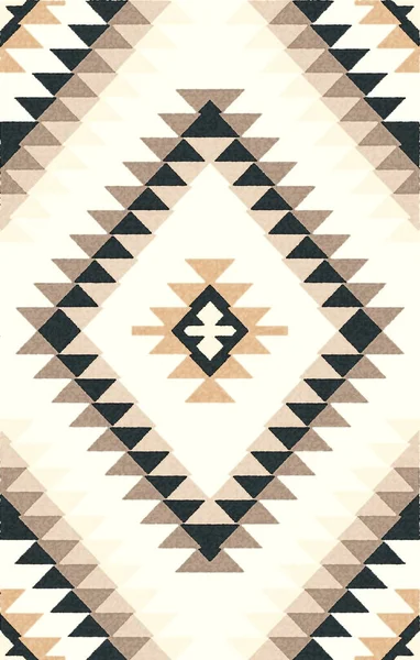 Carpet Bathmat Rug Boho Style Ethnic Design Pattern Distressed Woven — Stock Photo, Image