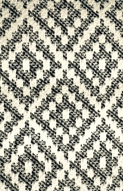 Halı banyosu ve Rug Boho tarzı, dokunmuş doku ve efektli etnik tasarım deseni.