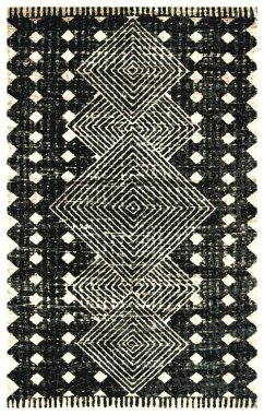 Halı banyosu ve Rug Boho tarzı, dokunmuş doku ve efektli etnik tasarım deseni.
