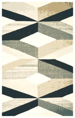 Halı banyosu ve Rug Boho tarzı, dokunmuş doku ve efektli etnik tasarım deseni.