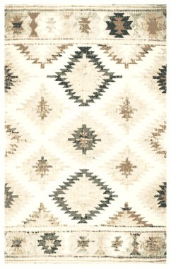 Halı banyosu ve Rug Boho tarzı, dokunmuş doku ve efektli etnik tasarım deseni.