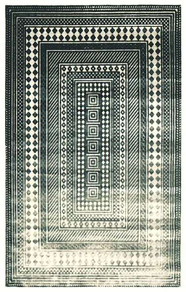 Halı banyosu ve Rug Boho tarzı, dokunmuş doku ve efektli etnik tasarım deseni.