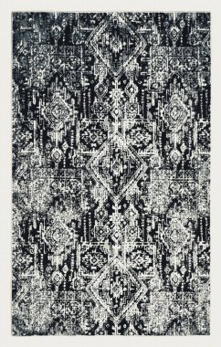 Halı banyosu ve Rug Boho tarzı, dokunmuş doku ve efektli etnik tasarım deseni.