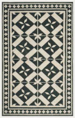 Halı banyosu ve Rug Boho tarzı, dokunmuş doku ve efektli etnik tasarım deseni.