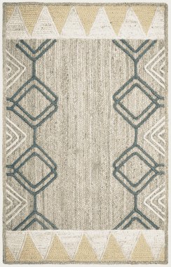 Halı banyosu ve Rug Boho tarzı, dokunmuş doku ve efektli etnik tasarım deseni.