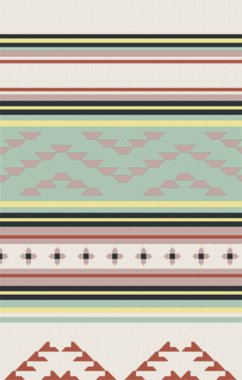 Halı banyosu ve Rug Boho tarzı, dokunmuş doku ve efektli etnik tasarım deseni.