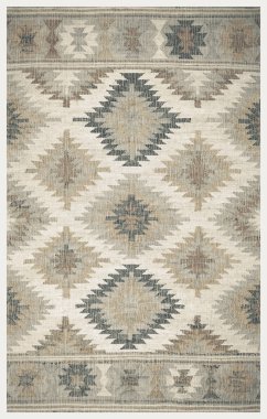 Halı banyosu ve Rug Boho tarzı, dokunmuş doku ve efektli etnik tasarım deseni.