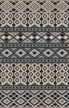 Halı banyosu ve Rug Boho tarzı, dokunmuş doku ve efektli etnik tasarım deseni.