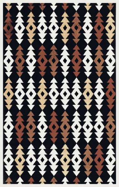 Carpet Bathmat Rug Boho Style Ethnic Design Pattern Distressed Woven — Stock Photo, Image