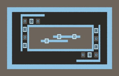 Halı banyosu ve Rug Boho tarzı, dokunmuş doku ve efektli etnik tasarım deseni.