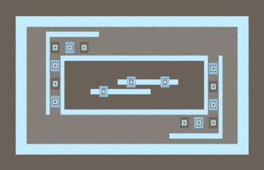 Halı banyosu ve Rug Boho tarzı, dokunmuş doku ve efektli etnik tasarım deseni.