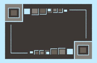 Halı banyosu ve Rug Boho tarzı, dokunmuş doku ve efektli etnik tasarım deseni.