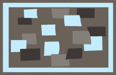 Halı banyosu ve Rug Boho tarzı, dokunmuş doku ve efektli etnik tasarım deseni.