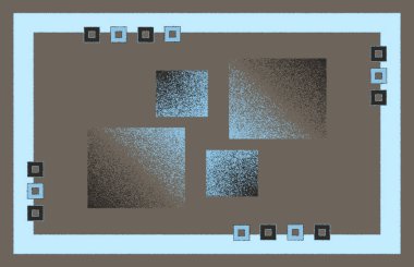 Halı banyosu ve Rug Boho tarzı, dokunmuş doku ve efektli etnik tasarım deseni.