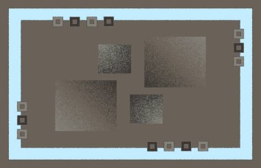 Halı banyosu ve Rug Boho tarzı, dokunmuş doku ve efektli etnik tasarım deseni.