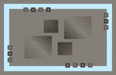 Halı banyosu ve Rug Boho tarzı, dokunmuş doku ve efektli etnik tasarım deseni.