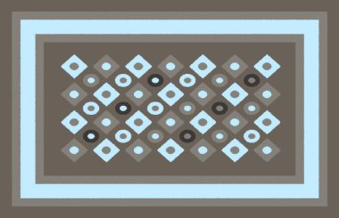 Halı banyosu ve Rug Boho tarzı, dokunmuş doku ve efektli etnik tasarım deseni.